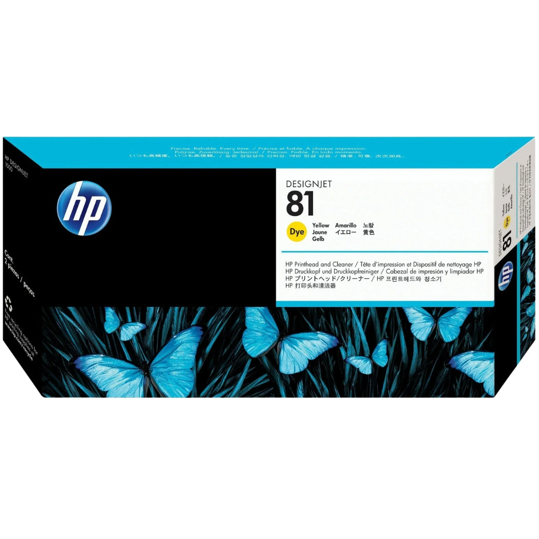 Genuine HP 81 Yellow Printhead ONLY DesignJet Ink Cartridge, C4953A-0