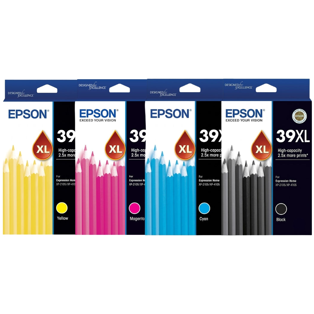 Original Epson 39XL High Yield Tri-Color Ink Cartridge, C13T04L996 - 4-Pack-0