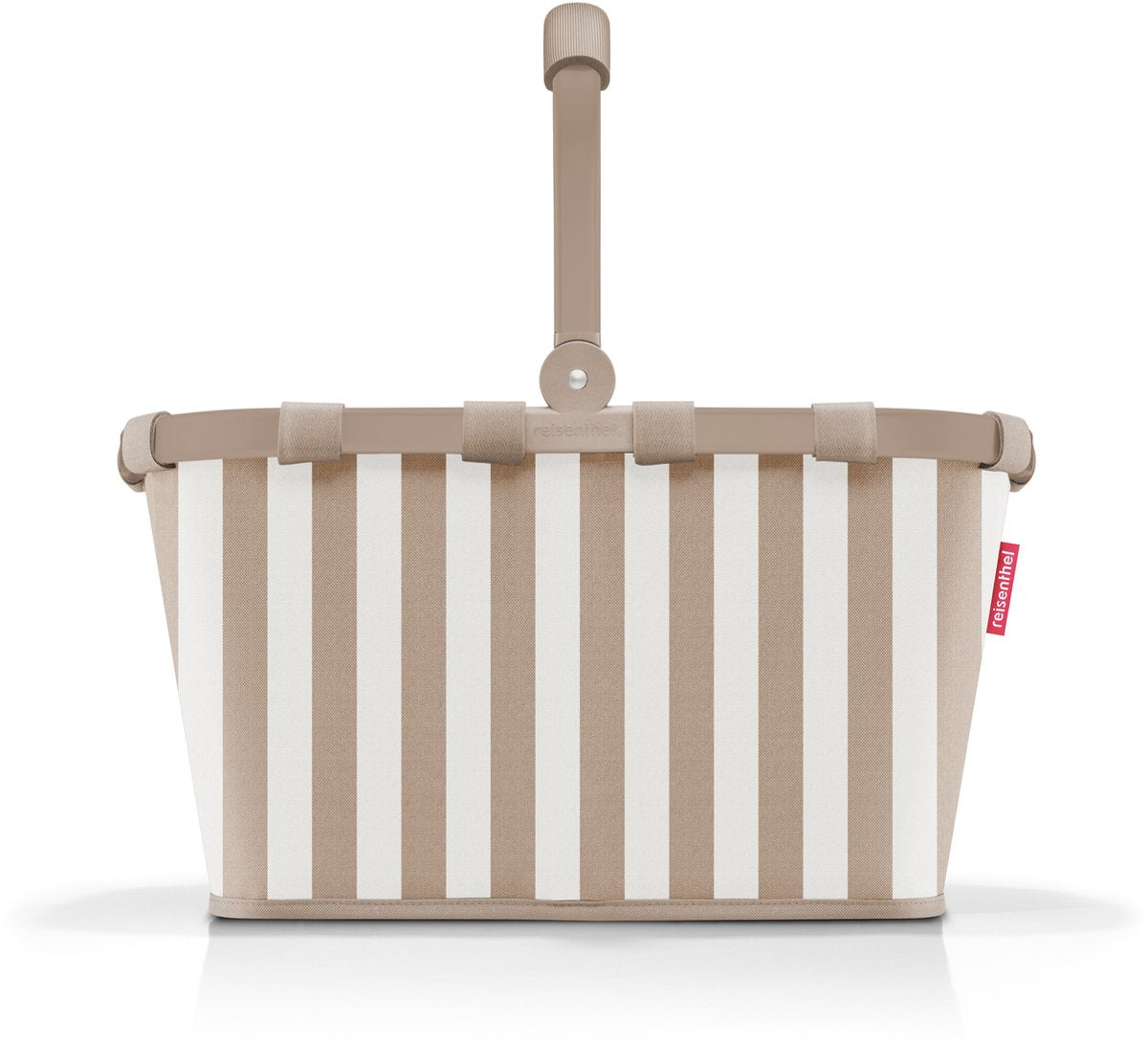 Reisenthel carrybag shopping basket - 22l - summerstripes coffee sand-0