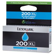 Original Lexmark 200xl High Yield Cyan Ink Cartridge, 14L0175-0
