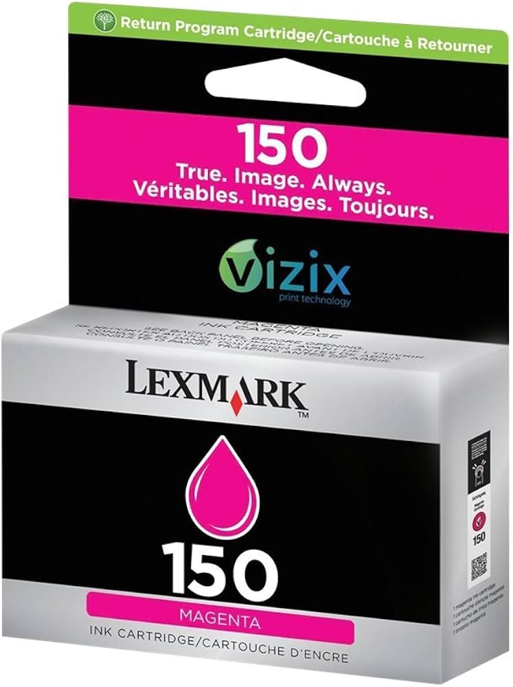 Genuine Lexmark 150 Standard Yield Magenta Inkjet Cartridge, 14N1609-0