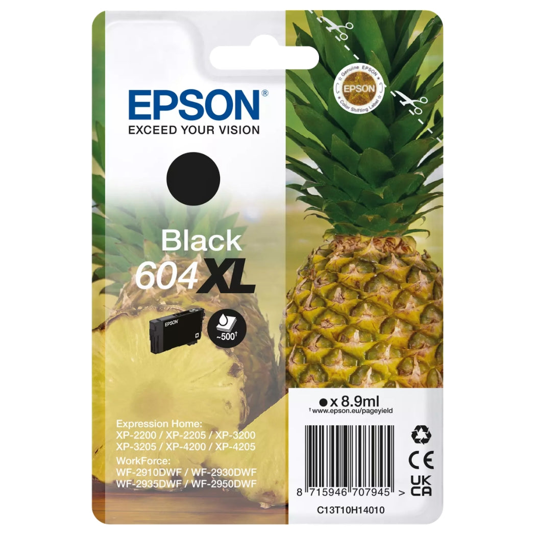 Original Epson 604XL High Yield Black Ink Cartridge, C13T10H14010-0