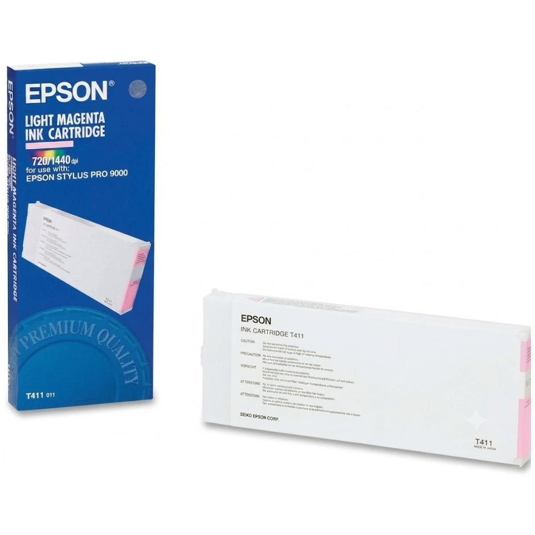 Genuine Epson T411 220ml Standard Yield Light Magenta Ink Cartridge, T411011-0
