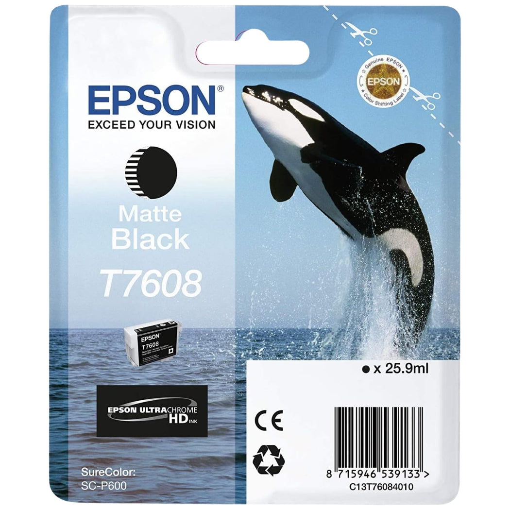 Epson Whale T7608 Matte Black Ink Cartridge-0