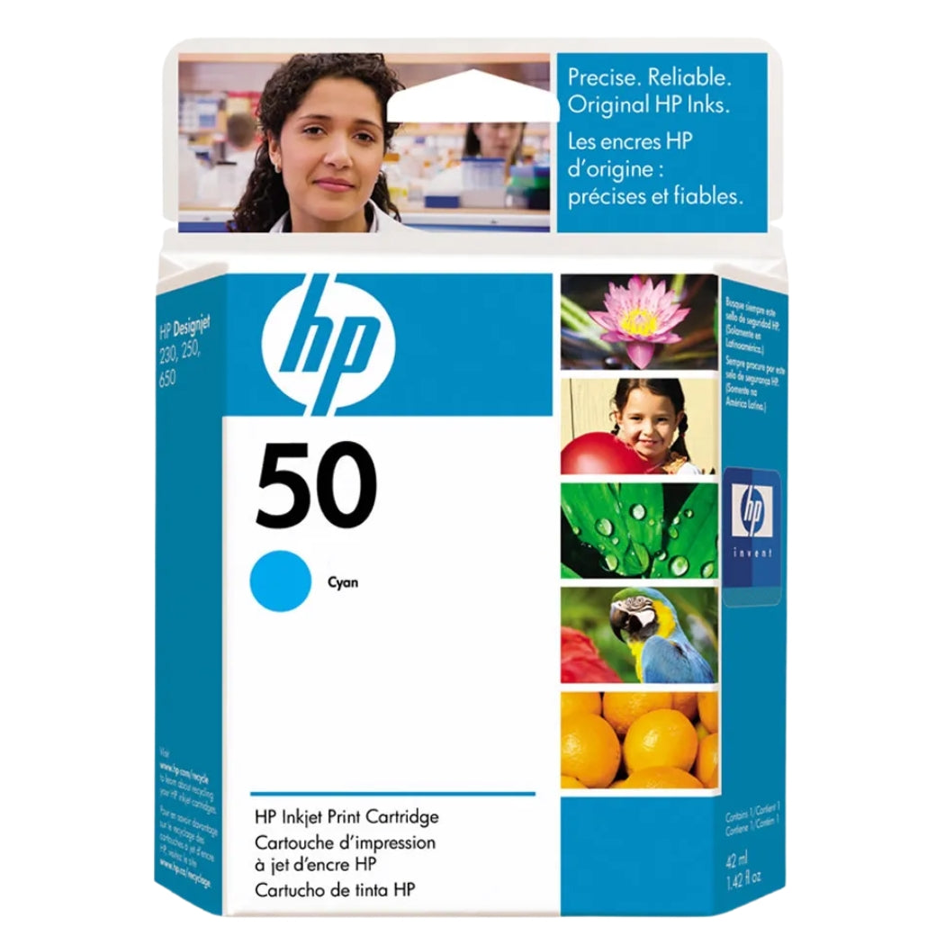 HP 50 51650C Cyan Ink Cartridge-0