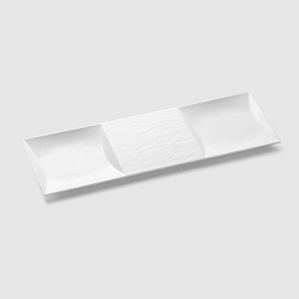 34CM SQUARE 3 DIVIDED TRAY-0