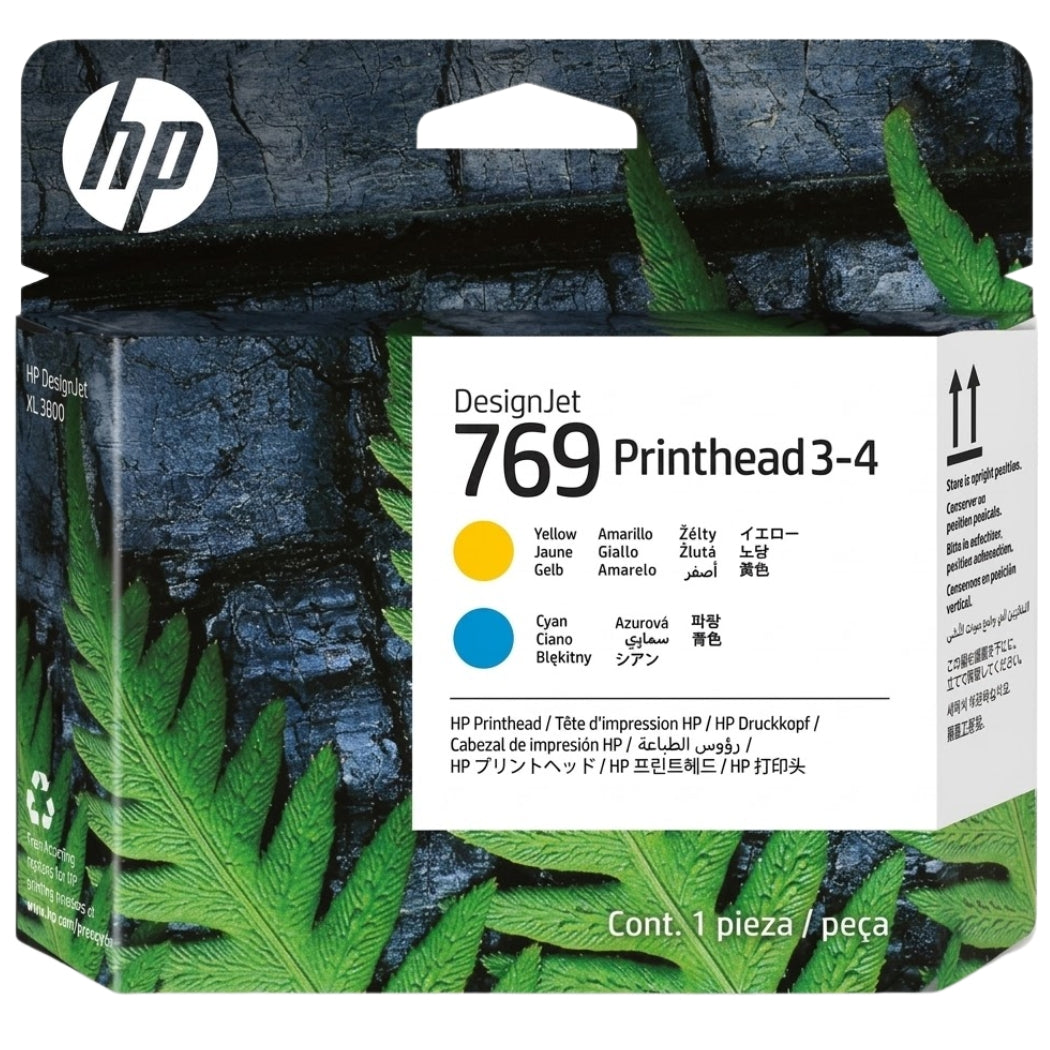 Original HP 769 Cyan/Yellow 3-4 DesignJet Printhead, 7K5U6A-0