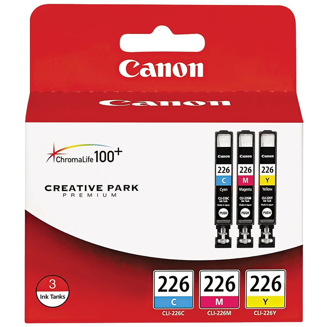 Original Canon CLI-226 (2-Pack) Standard Yield Yellow Ink Cartridge, 4549B001-0