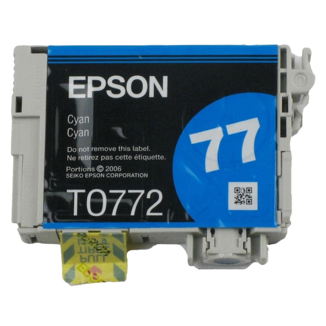Original Epson 77 (T0772) Cyan Ink Cartridge-0