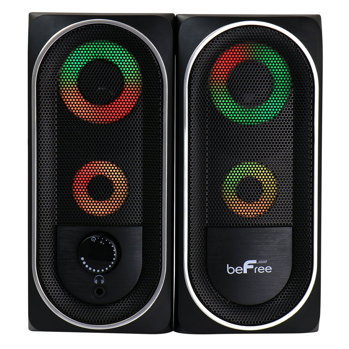 beFree Sound 2.0 Computer Gaming Speakers with LED RGB Lights — 10803386384723