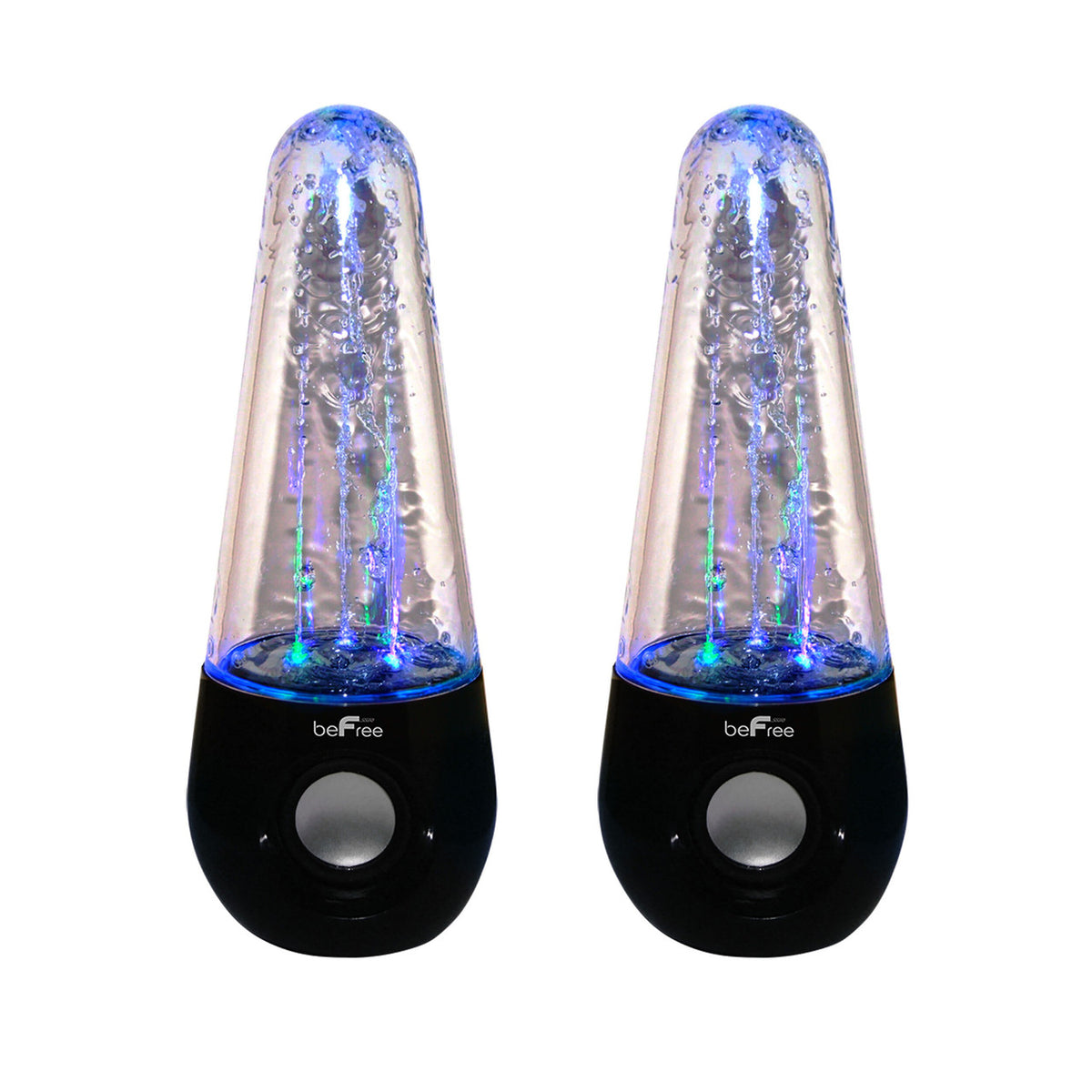 beFree Sound Bluetooth LED Dancing Water Multimedia Speakers in Black-0