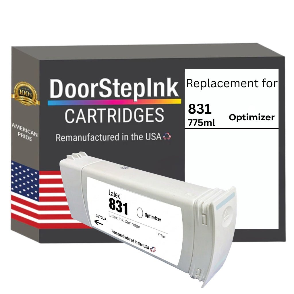 DoorStepInk Brand for HP 831 (CZ706A) Latex Optimizer 775-ml High Quality Remanufactured in the USA Ink Cartridge-0