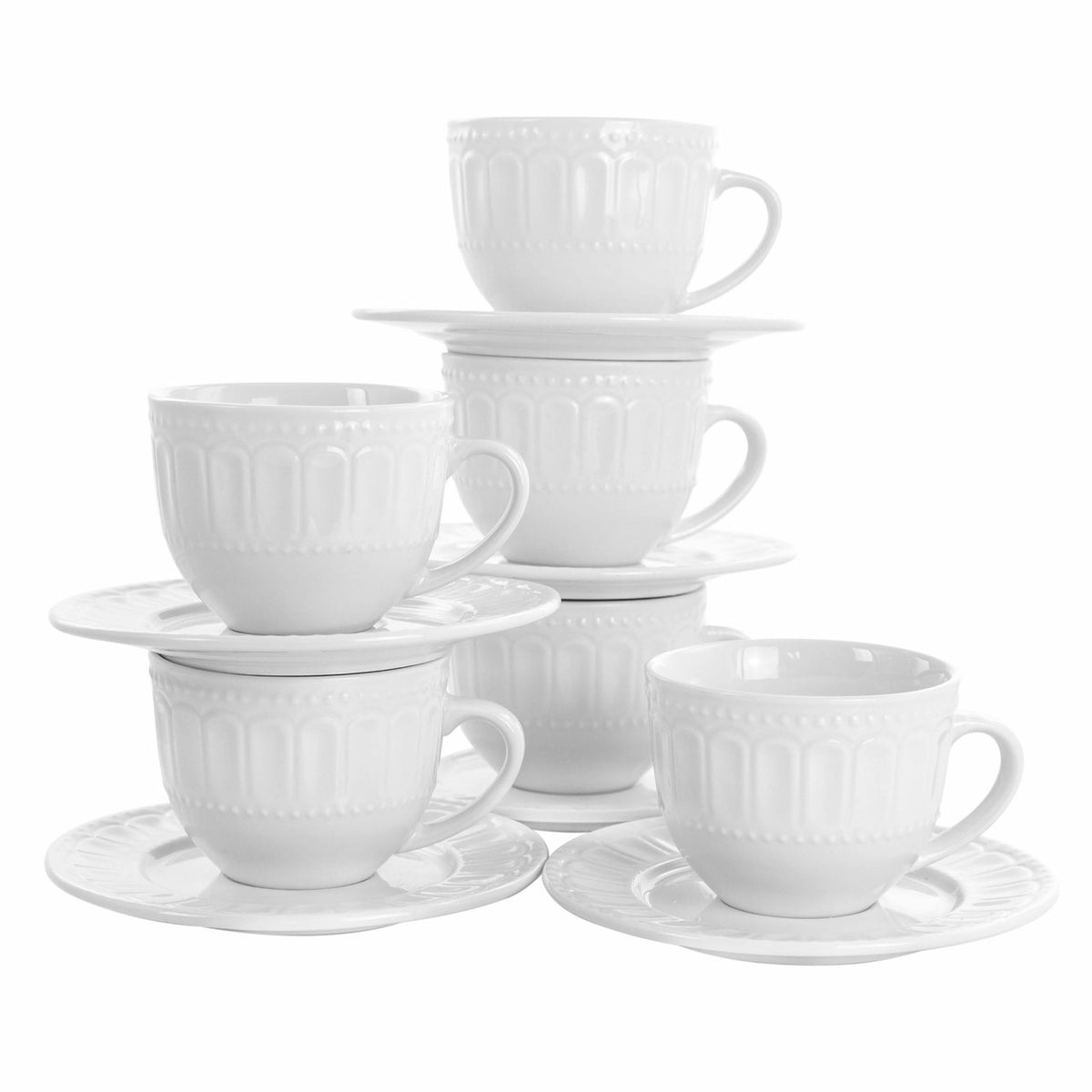 Elama Charlotte 6 Piece Mug Set in White — image 1