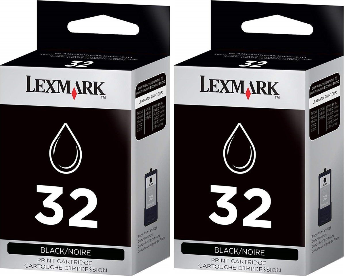 Lexmark (18C0533) NO.32 Ink Cartridges (Black, 2-Pack)-0