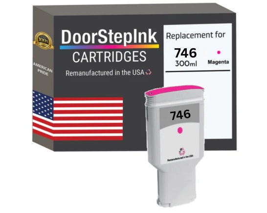 DoorStepInk Brand for HP 746 300ml Standard Yield Magenta Remanufactured in the USA Ink Cartridge, P2V78A-0