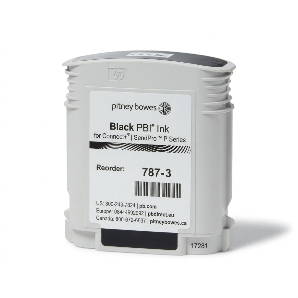 Original Pitney Bowes 787-3 Black Ink Cartridge-0