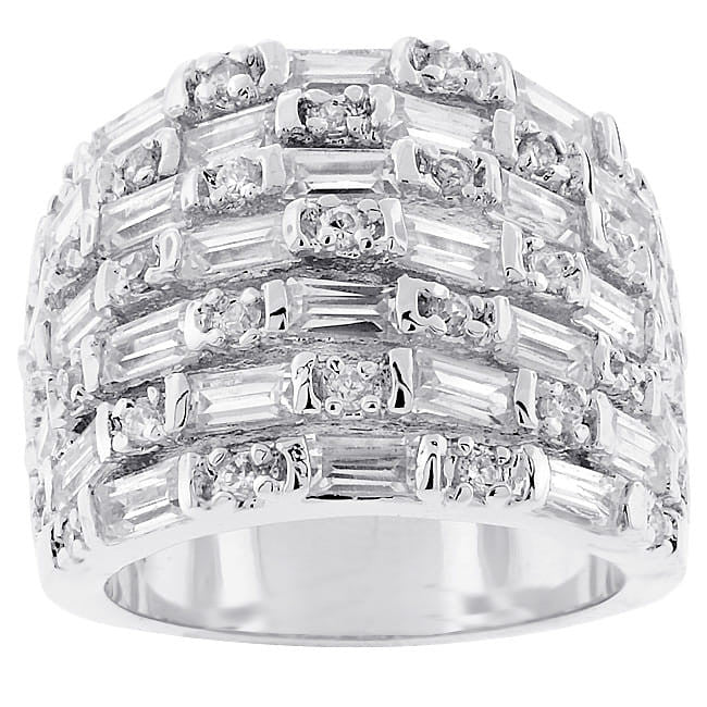 Multi Row Cubic Zirconia Fashion Ring-0