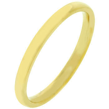 2 mm IPG Gold Stainless Steel Wedding Band-0