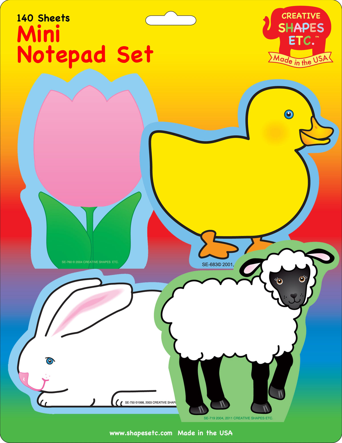 SHAPES ETC. Mini Notepad Set - Easter-0