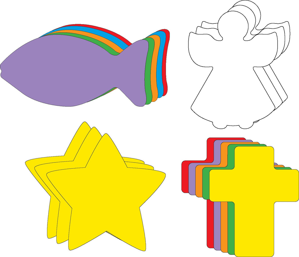 SHAPES ETC. Small Cut-Out Set - Spiritual Symbols-0