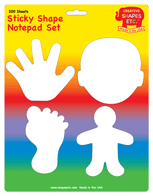 SHAPES ETC. Sticky Notepad Set - Body Parts-0