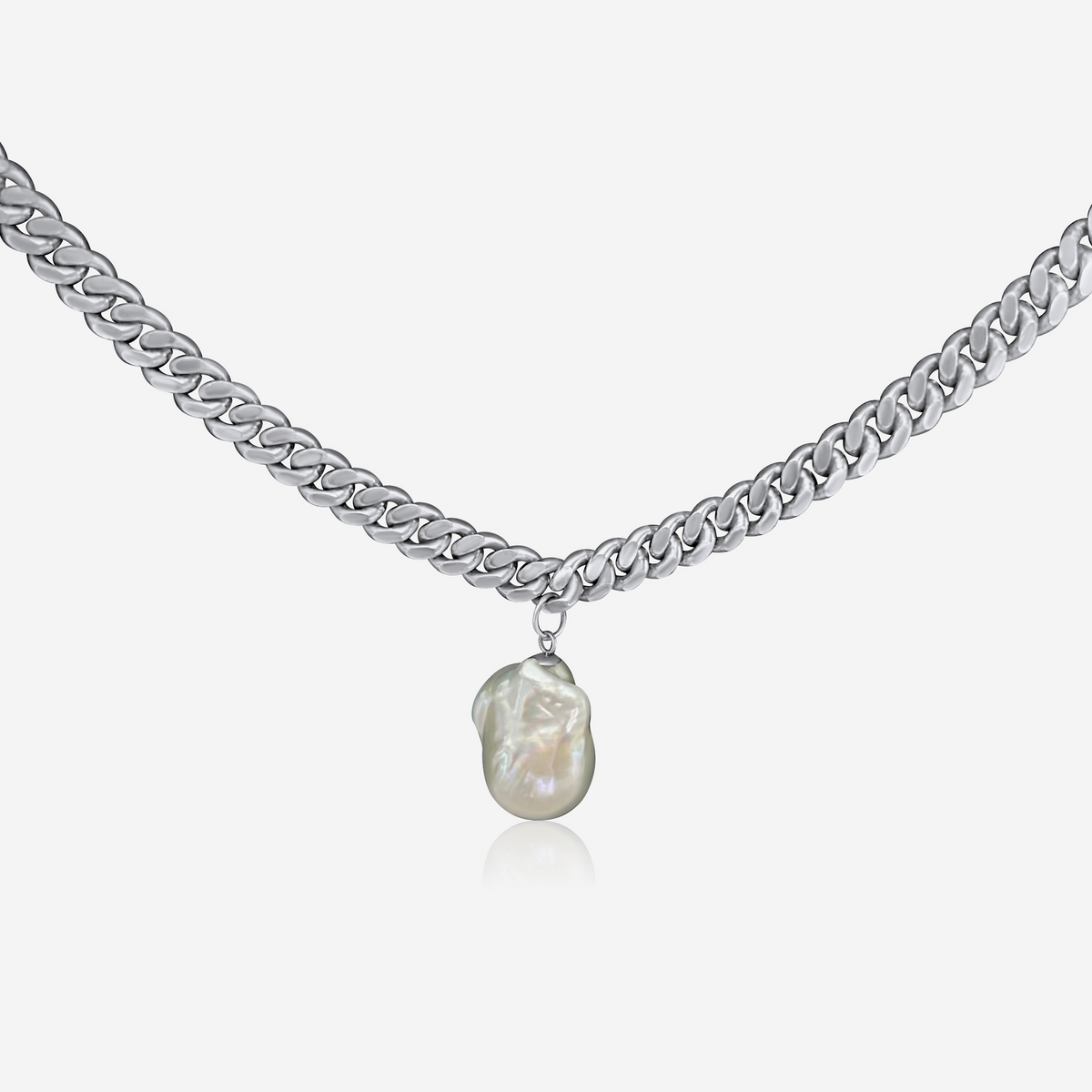 Sterling Silver Chain Pendant Necklace | Modern Fine Jewelry-0