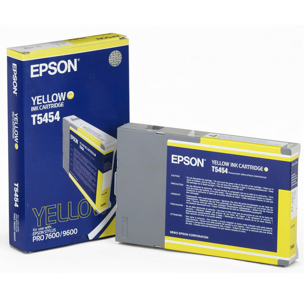 Genuine Epson T5454 110ml Yellow Photographic Dye Ink Cartridge, T545400-0