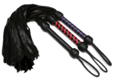 Strict Leather Premium Deerskin Flogger- Red-0