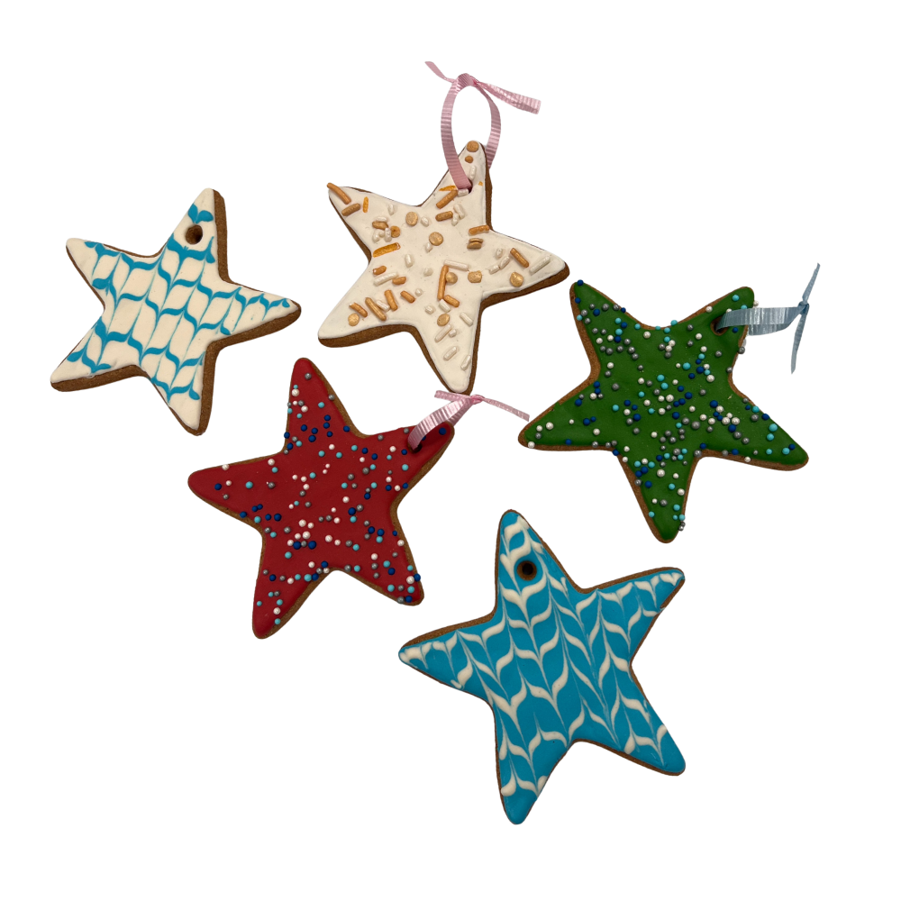 Christmas Ornament w/String Star 1pc (Design Assorted)-0