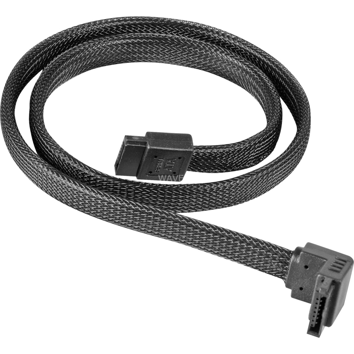 Silverstone SATA III Cable 50cm (Black, 6Gb/s, 90° Connector, CP08)-0