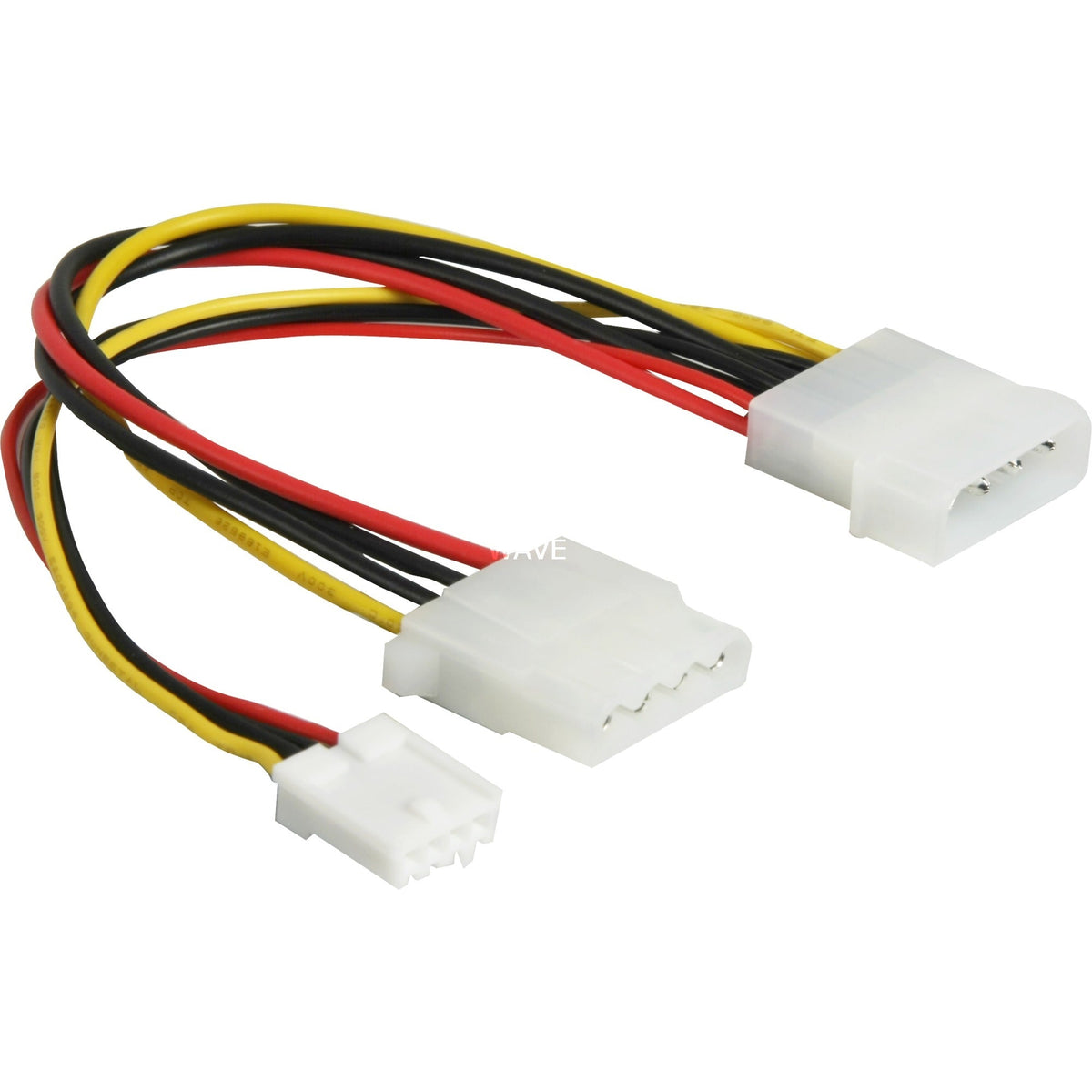 Delock Y-power cable 4pin to 4pin + 3.5 FDD splitter cable-0