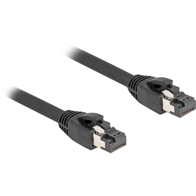 Delock network cable s ftp, rj-45 with cat.8.1 (black, 2 meters)-0