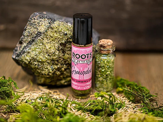 “GROUNDED” CRYSTAL AND HERBAL INFUSED ROLLER-0