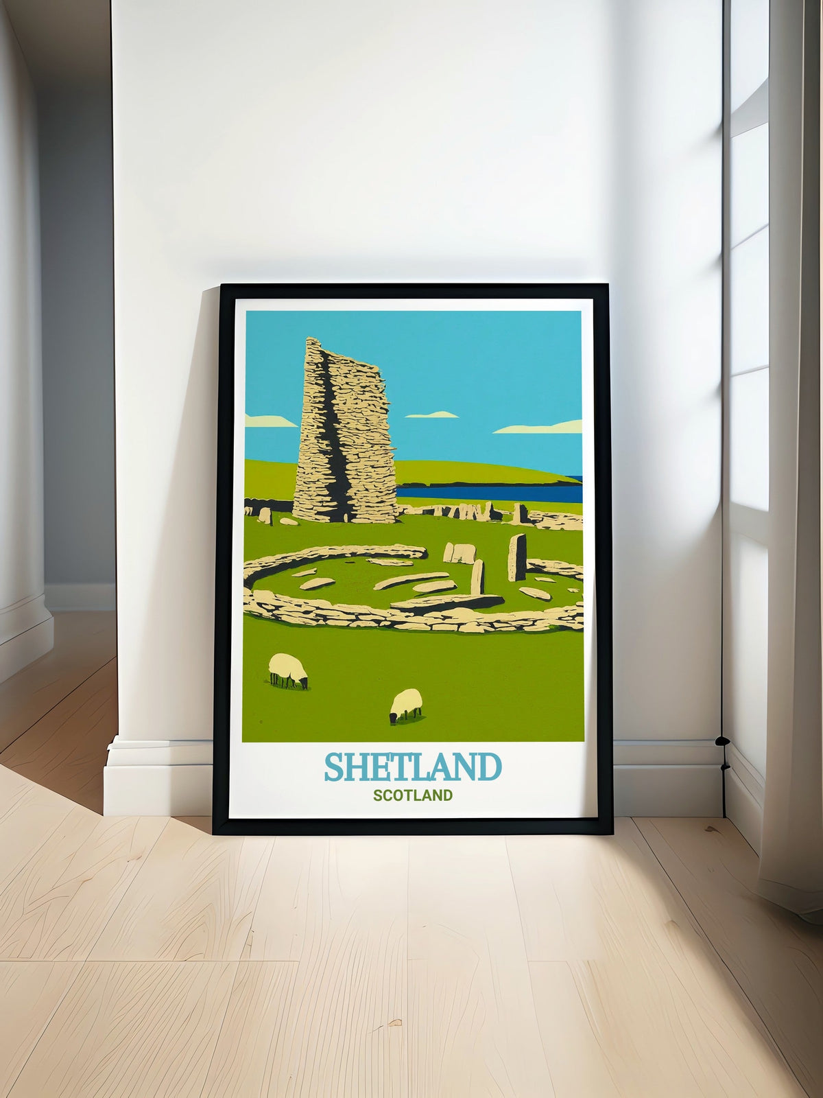 Shetland Art Print - Jarlshof Settlement Travel Print - Scotland Canvas Art - Shetland Travel Poster-0