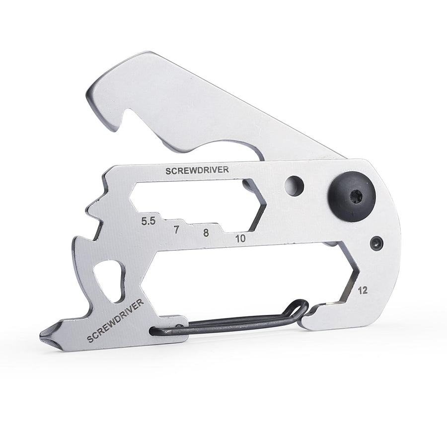 10in1 Stainless Steel EDC Card Multitool for Survival Camping & Climbing