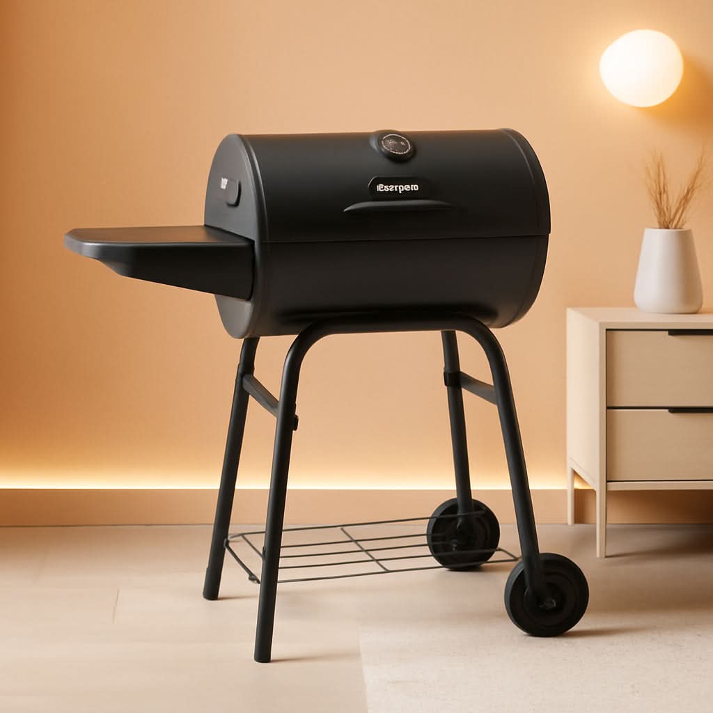 Gambler Charcoal Grill And Smoker 315 Sq In Matte Black-0