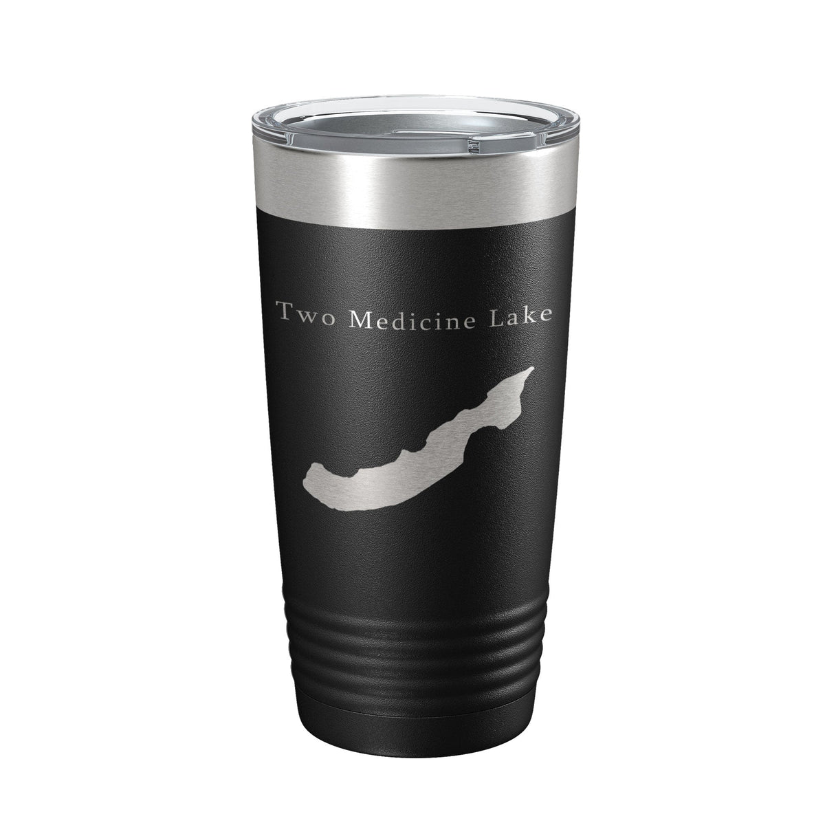 Two Medicine Lake Map Tumbler Travel Mug Insulated Laser Engraved Coffee Cup Montana 20 oz-5