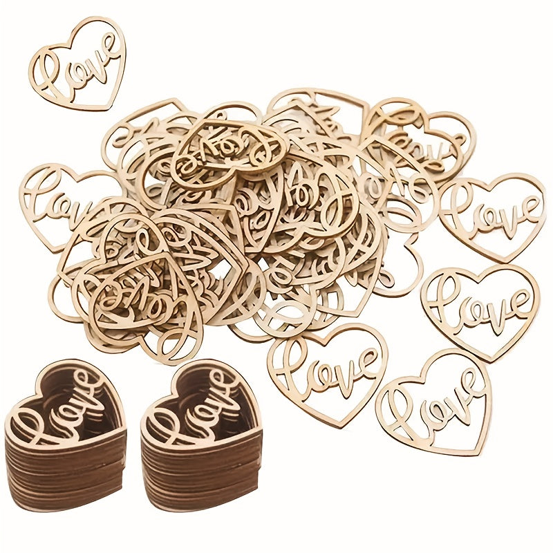 Love Heart Wood Crafts For Diy Home Decor-0