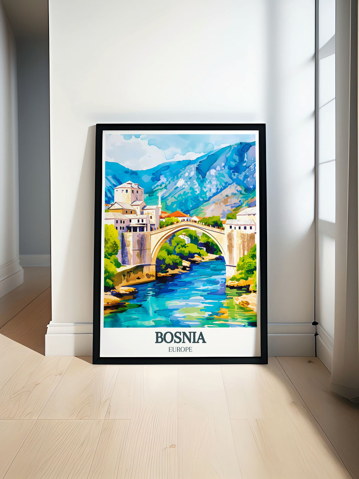 Bosnia Fine Art Mostar Stari Most Bridge Traveling Posters Bosnia Wall Art-0