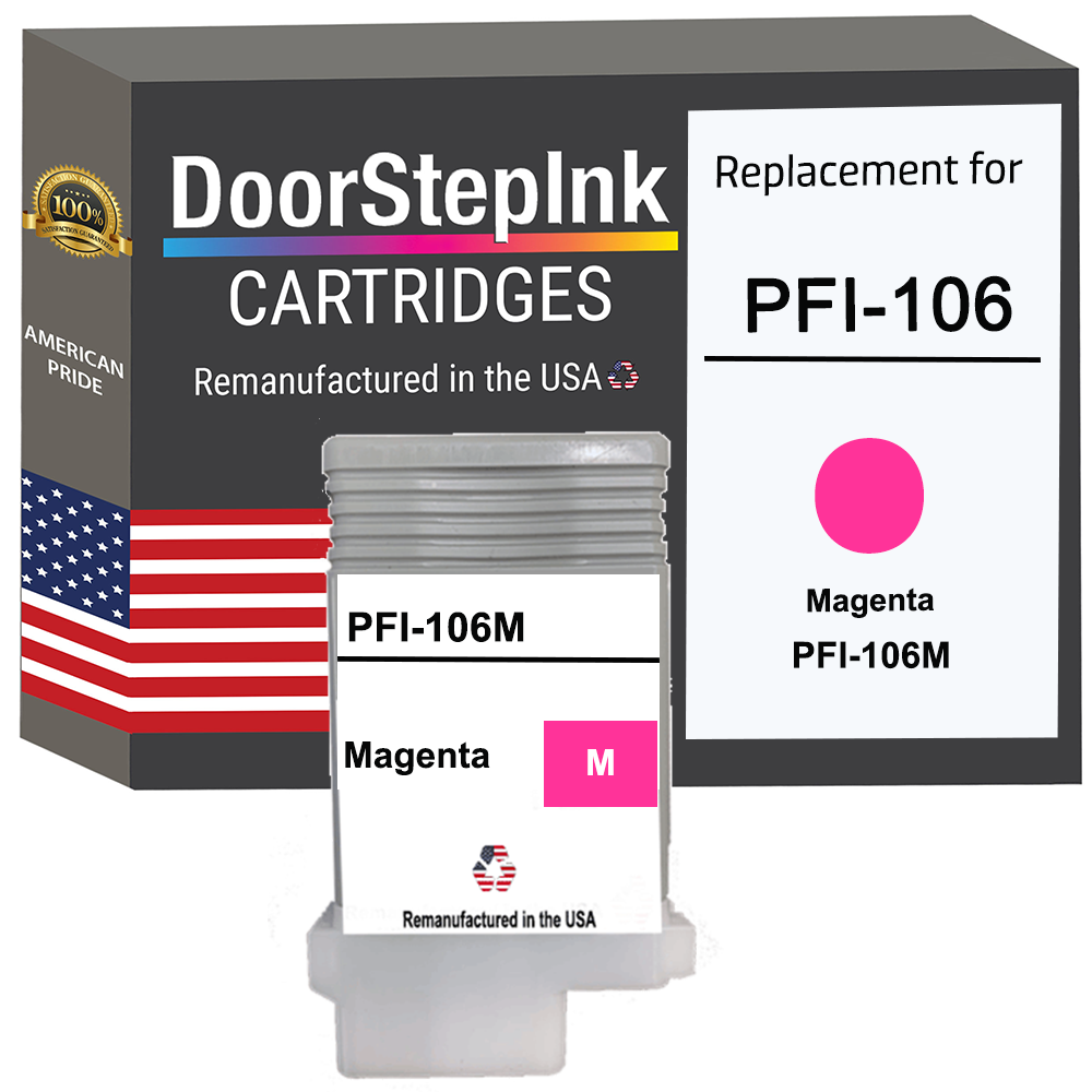DoorStepInk Brand for Canon PFI-106 130mL Magenta Remanufactured in the USA Ink Cartridge-0