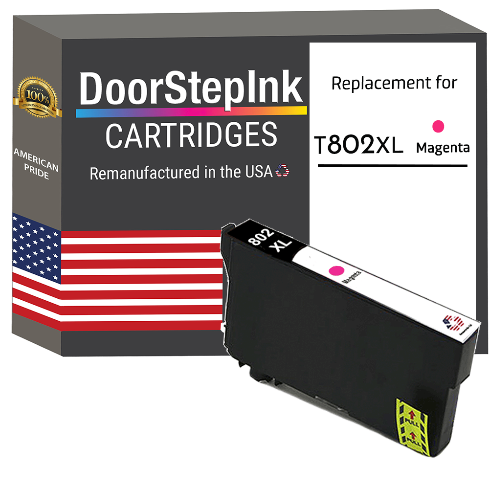 DoorStepInk for Epson T802XL Magenta Remanufactured in the USA Ink Cartridge, T802XL320-S-0