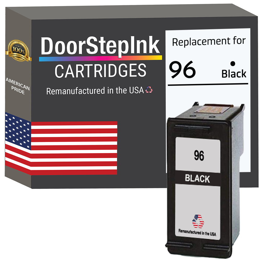 DoorStepInk Brand for HP 96 (C8767WN) Black Remanufactured in the USA Ink Cartridge-0