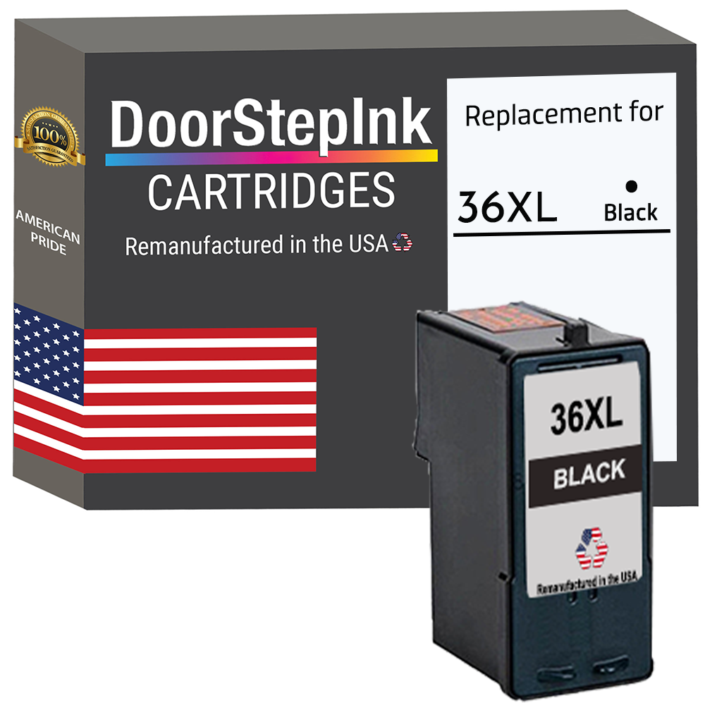 DoorStepInk Brand for Lexmark #36XL Black Remanufactured in the USA Ink Cartridge, 18C2170-0