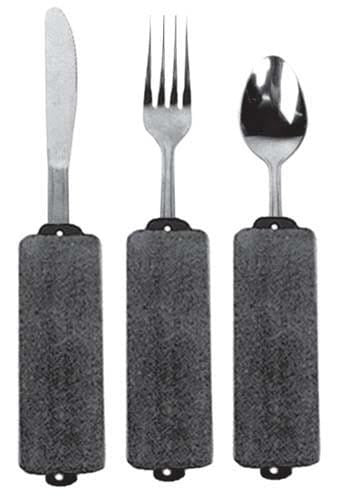 Built-Up Soft Handle Utensil Set/Teaspoon  Fork and Knife-0