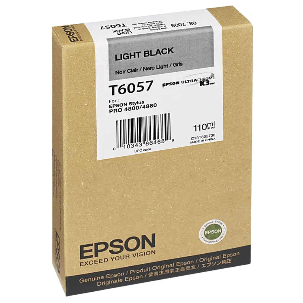 Epson T6057 Light Black Ink Cartridge, T605700-0