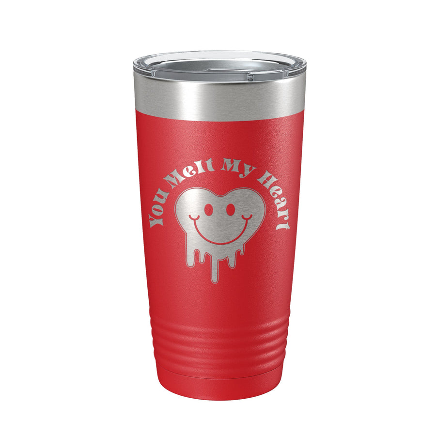 Valentine's Day Tumbler You Melt My Heart Travel Mug Insulated Laser Engraved Coffee Cup 20 oz