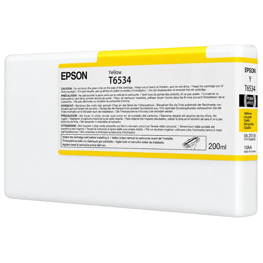 Epson T653 Yellow Ink Cartridge, T653400-0