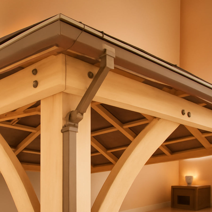 12x12 Meridian Gazebo Rain Gutters Color Matched Kit