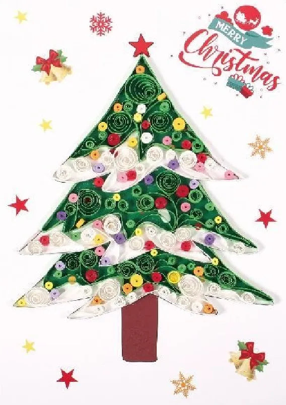 Christmas Tree DIY Making Kit. Paper Quilling Set F07M3-6-Tree