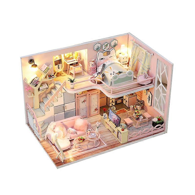 Miniature Wizardi Roombox Kit - Cute House Dollhouse Kit-0